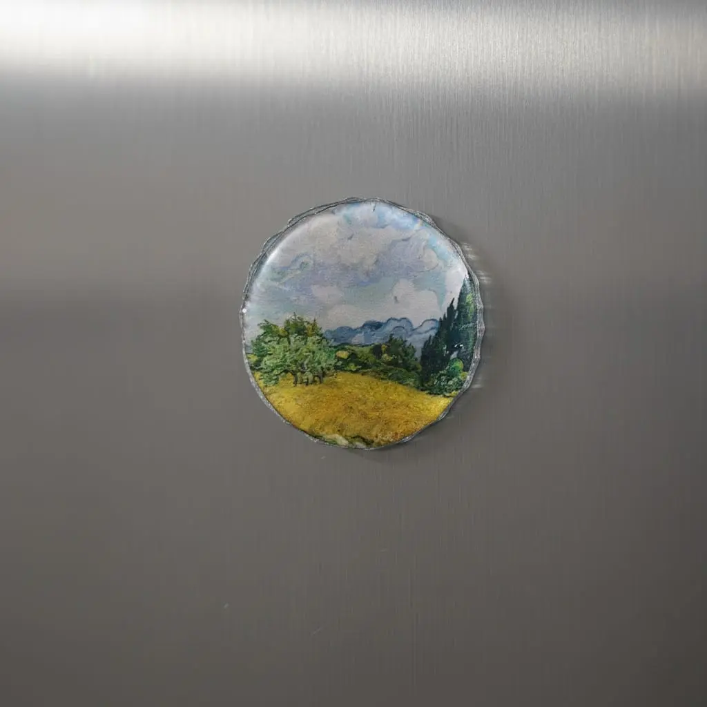 Wheat Field with Cypresses Magnet